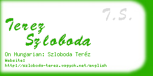 terez szloboda business card