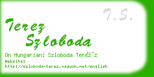 terez szloboda business card